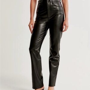 Abercrombie & Fitch Black Leather Look Pants